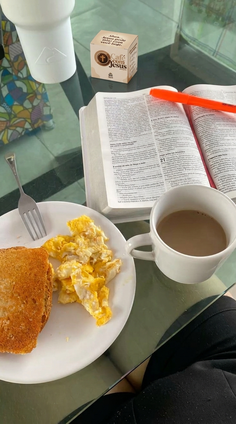 Café com Jesus no café da manhã